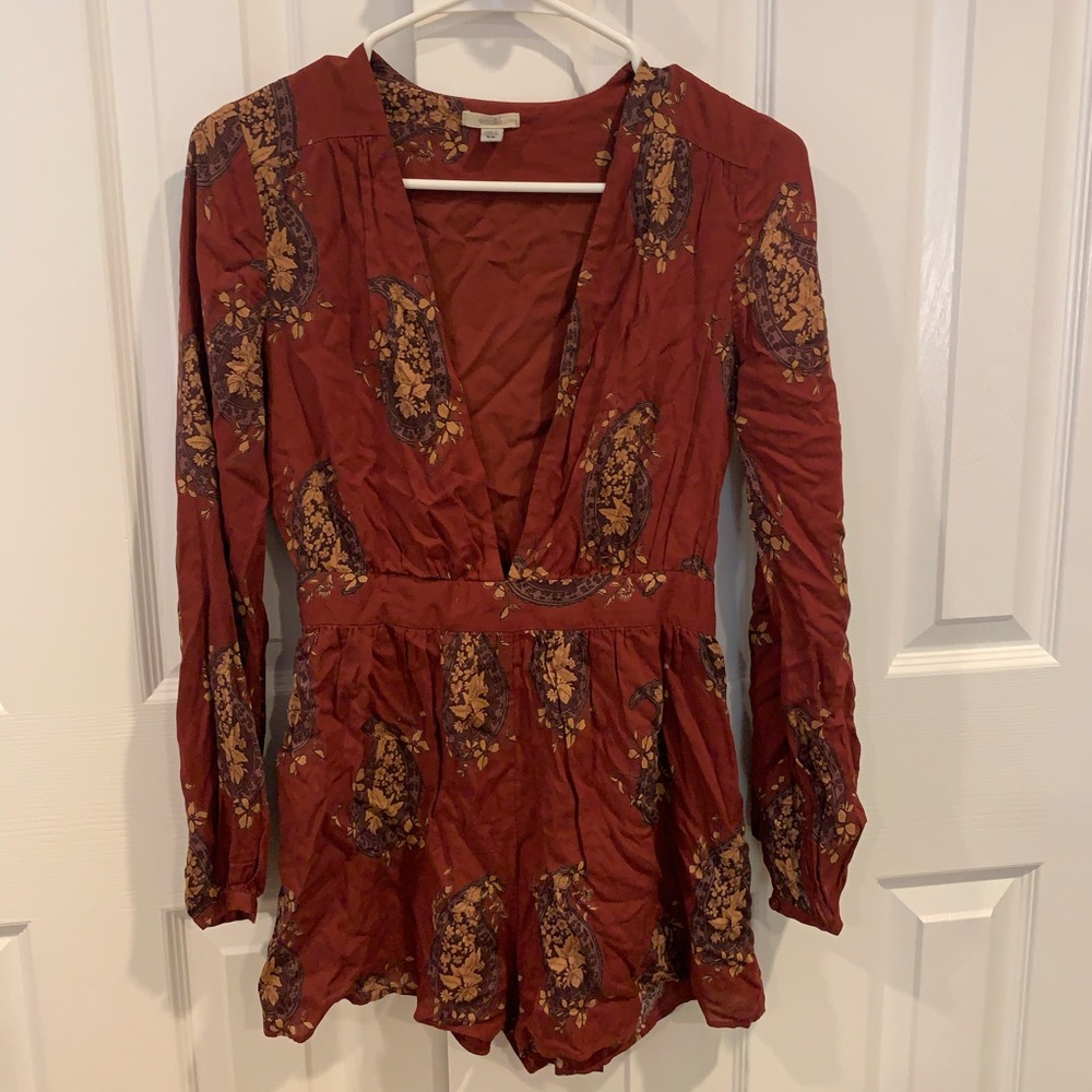 Urban Outfitters Charlotte Long Sleeve Romper